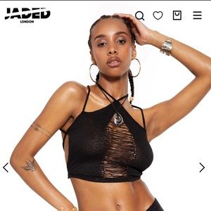 JADED LONDON -  Crocheted Halter Top